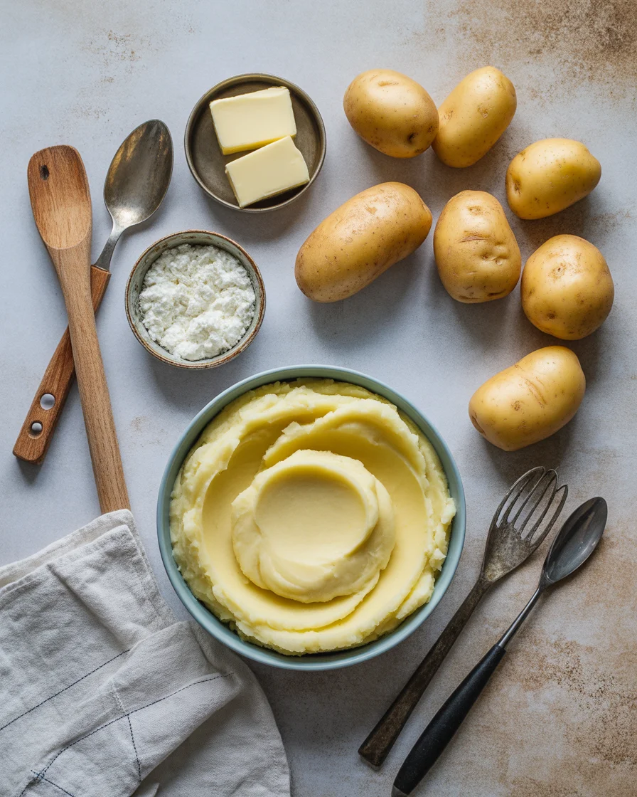 Crockpot Three Cheese Mashed Potatoes