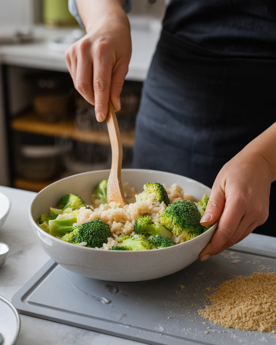 Slow Cooker Velveeta Broccoli Rice Casserole