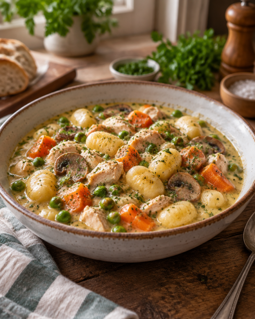 Gnocchi Chicken Pot Pie (30-Minute One-Pan Recipe)