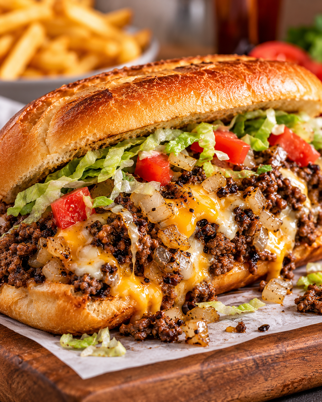 Chopped Cheese Sandwich Recipe Collage