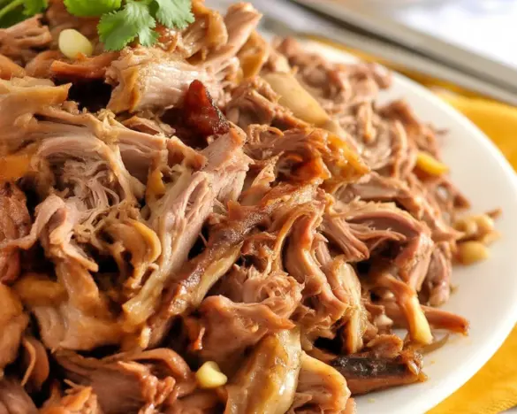 Delicious Instant Pot Mexican Pulled Pork served with fresh toppings.