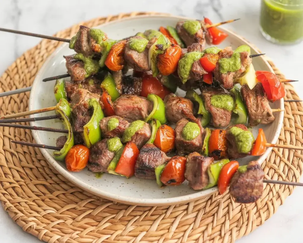 Savory Steak Kabobs with Paleo Pesto for Your Next BBQ Feast