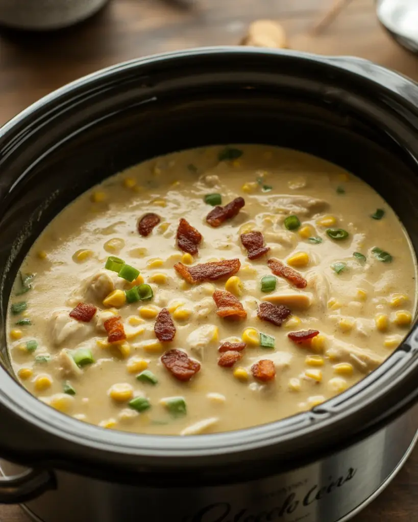 Hearty Crockpot Chicken Corn Chowder for Cozy Nights