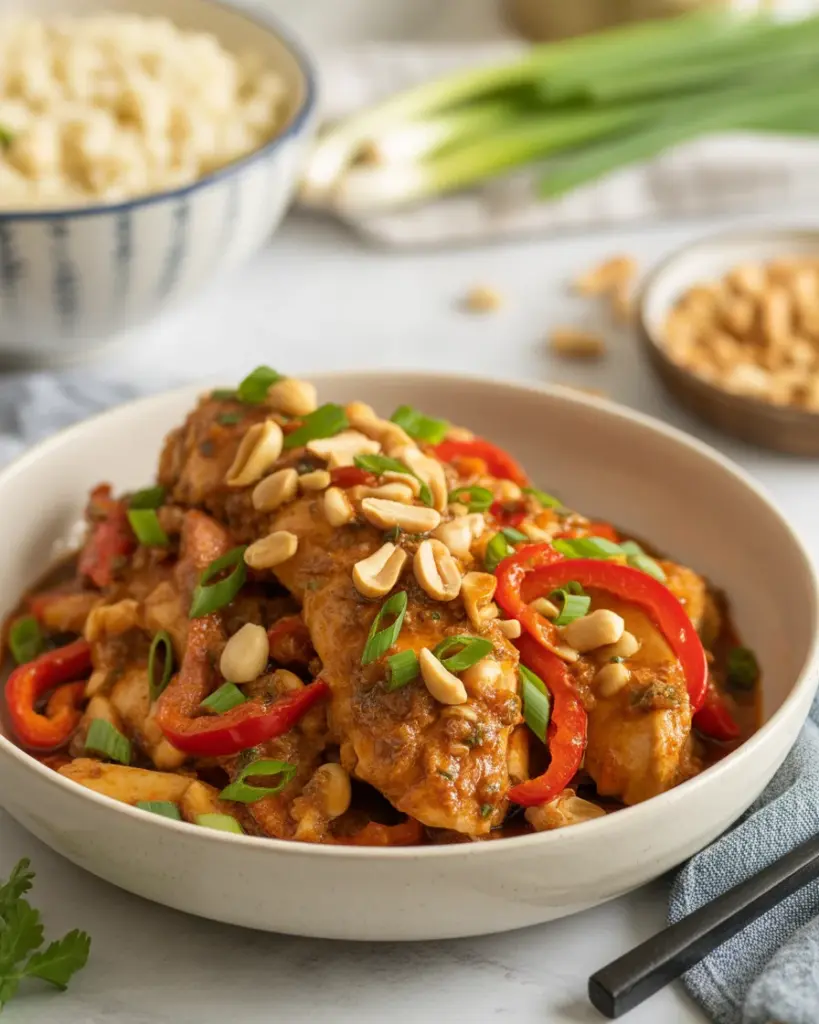 Simple and Tasty Low Carb Peanut Chicken Skillet in 30 Minutes!