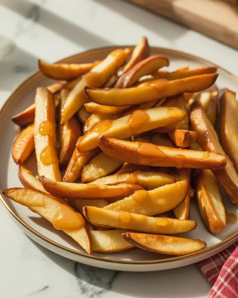 Delicious Air Fryer Apple Fries with Sweet Cinnamon Dip