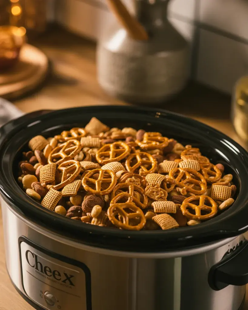 Savory Slow Cooker Chex Mix for Easy Snacking Fun