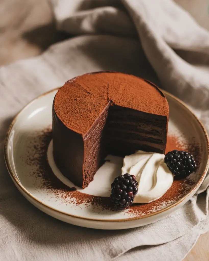 Deliciously Moist Almond Flour Chocolate Cake with Olive Oil