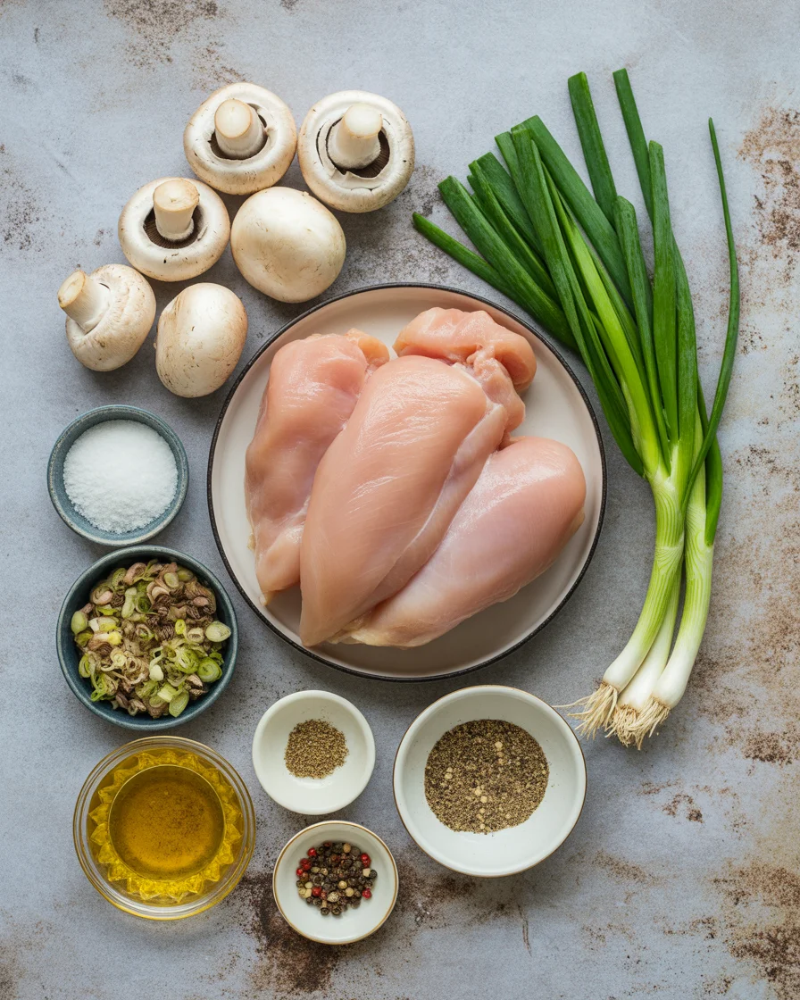 Black Pepper Chicken with Mushrooms