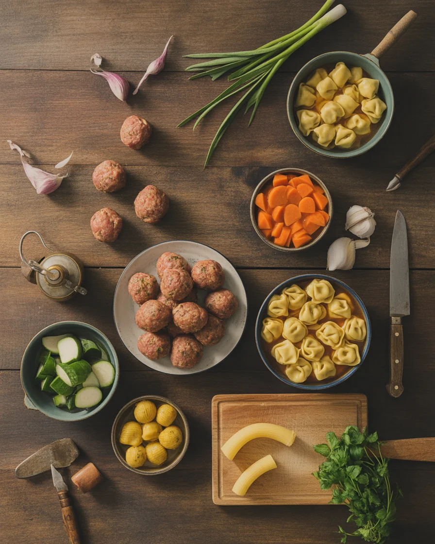 Delicious Slow Cooker Meatball and Tortellini