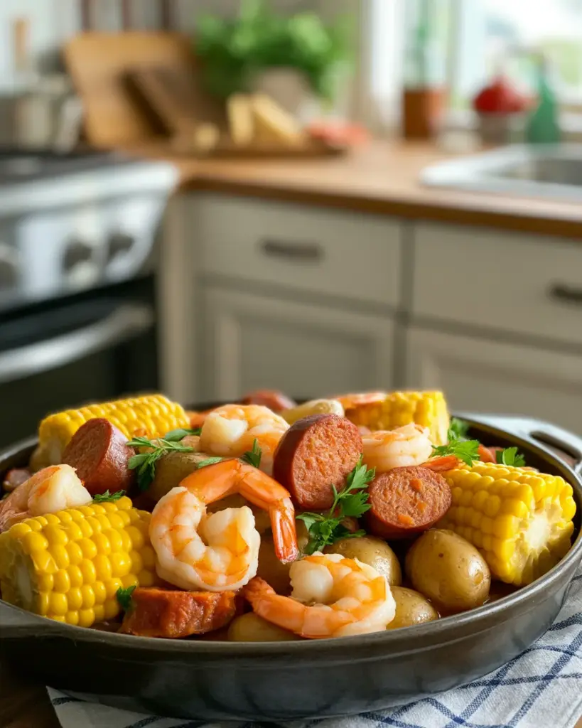 Deliciously Easy Crock Pot Shrimp Boil Recipe