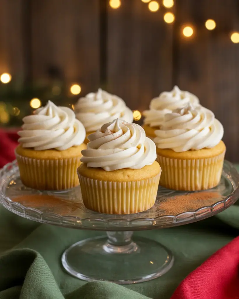 Deliciously Festive Gluten-Free Eggnog Cupcakes