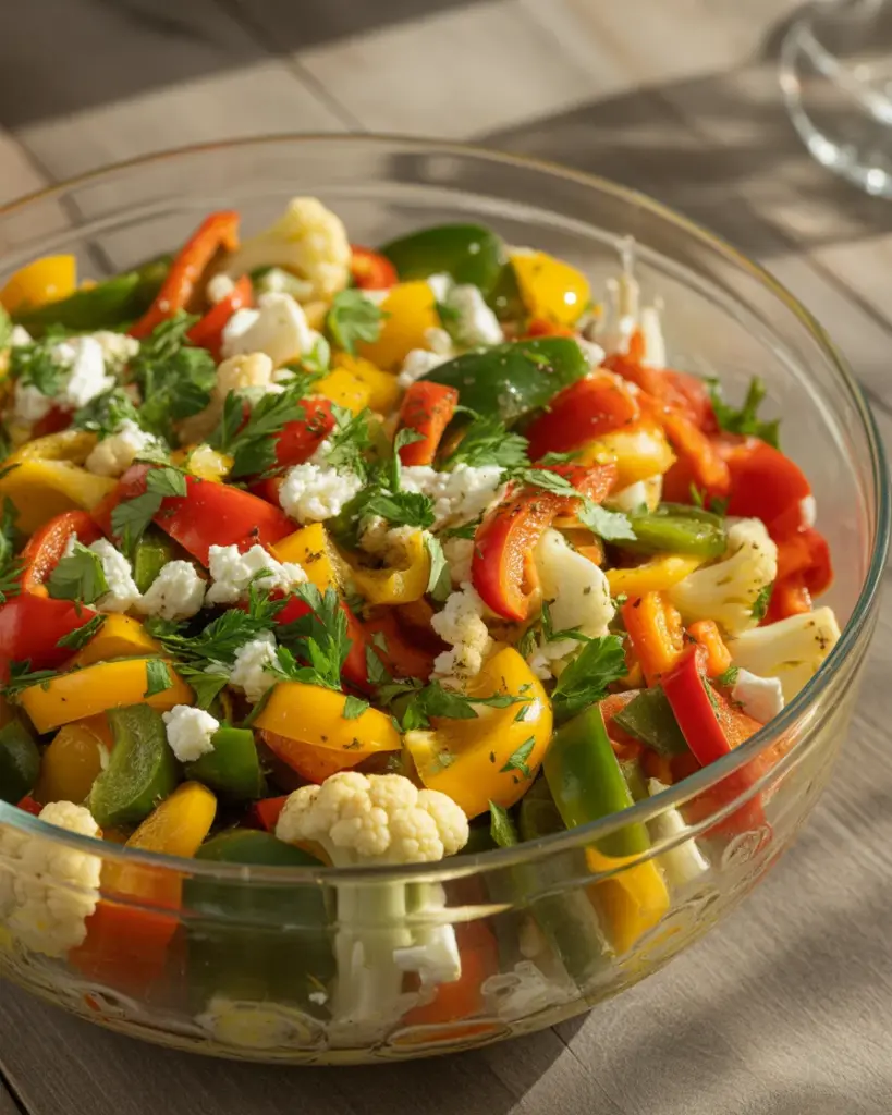Easy Low Carb Roasted Vegetable Salad Recipe