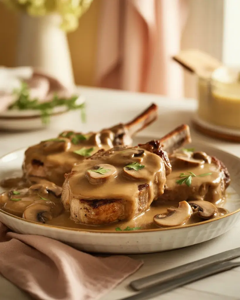 Delicious Instant Pot Pork Chops with Mushroom Soup Gravy