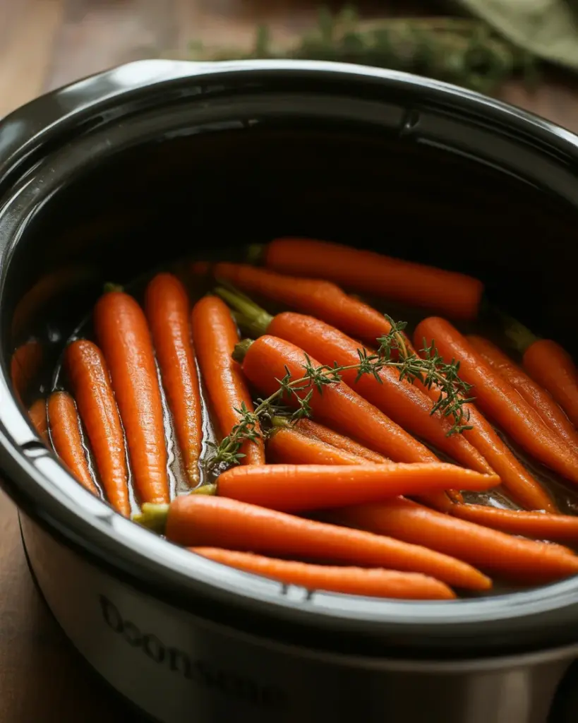Delicious Slow Cooker Maple & Brown Sugar Glazed Carrots to Enjoy
