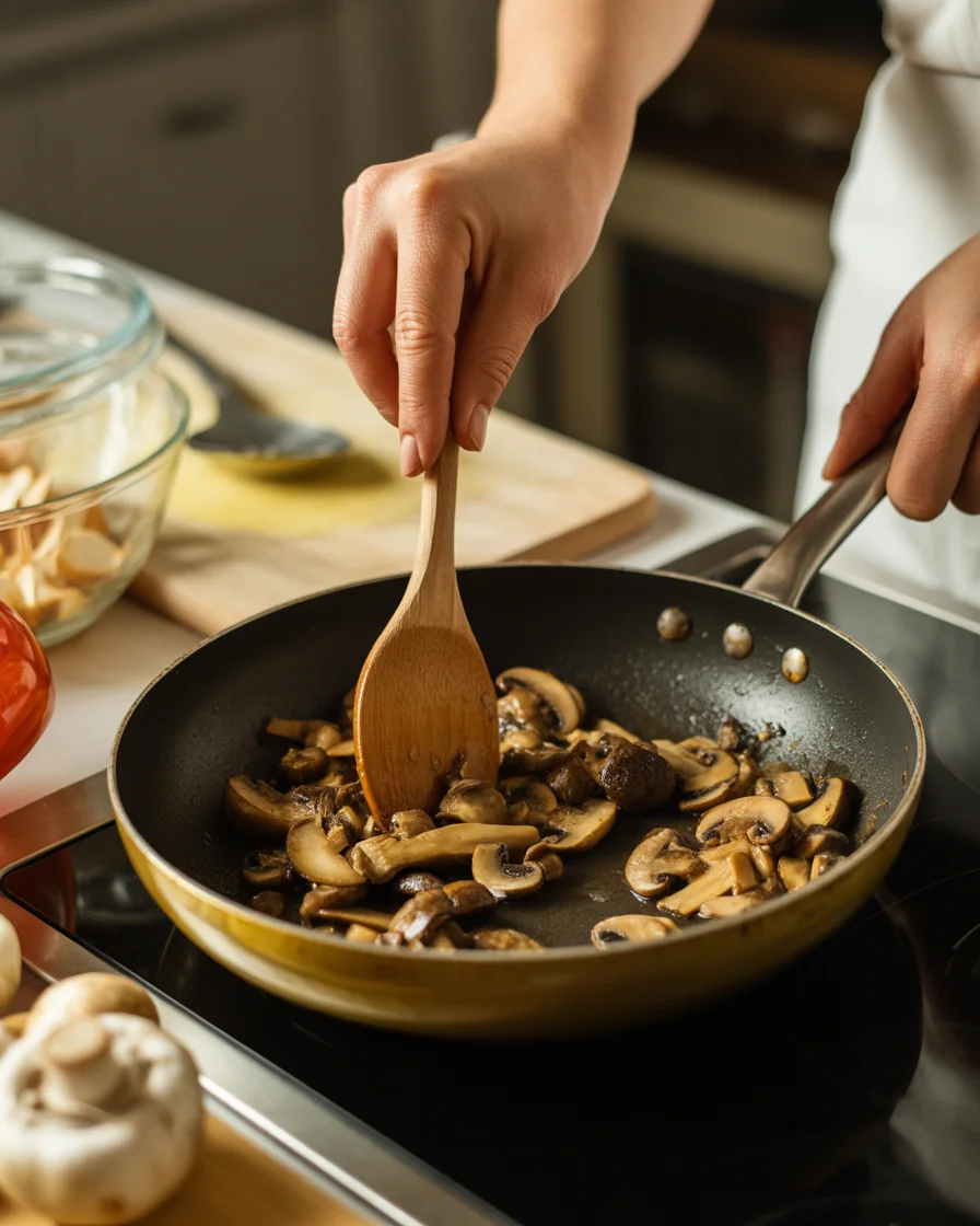 Deliciously Creamy Keto Garlic Mushroom Chicken Casserole!