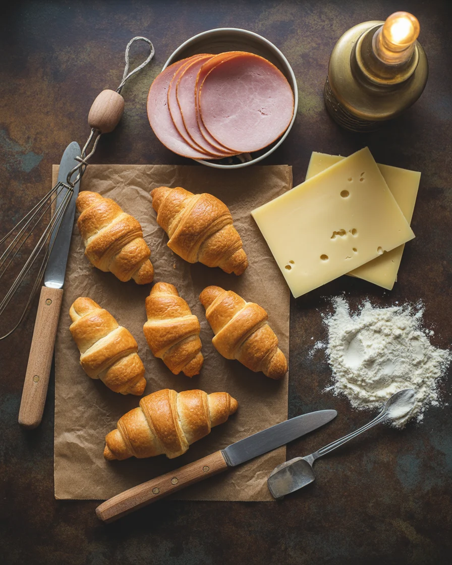Easy Air Fryer Ham Cheese Croissants Recipe