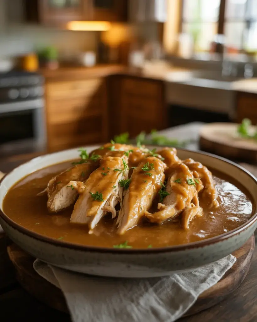 Easy and Delicious Crockpot Chicken and Gravy Meal