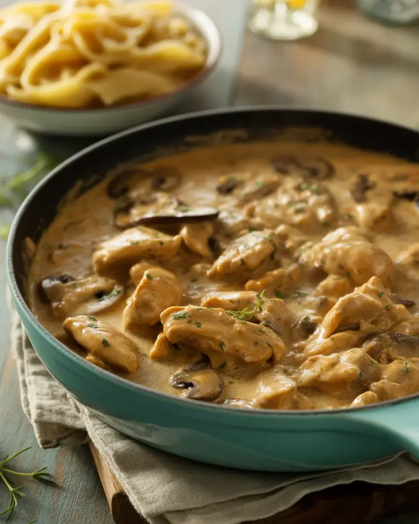Delicious and Creamy Easy Chicken Stroganoff