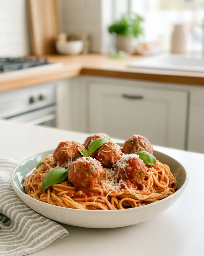Delicious Instant Pot Spaghetti and Turkey Meatballs Recipe