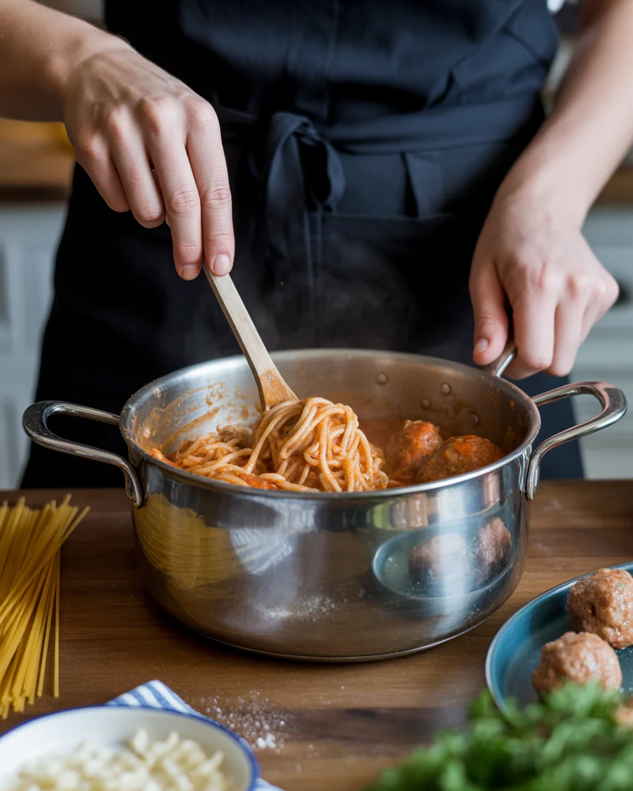 Instant Pot Spaghetti and Turkey Meatballs