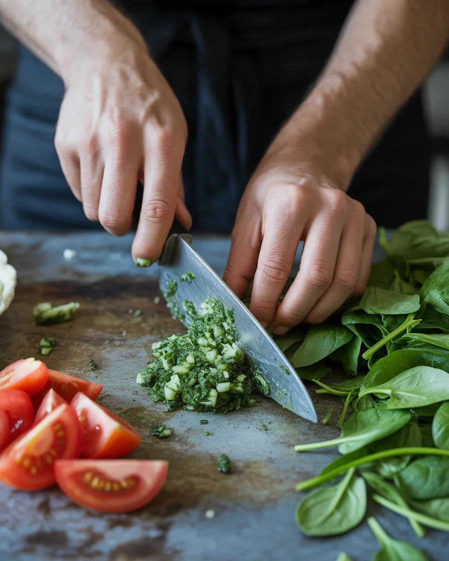 Low Carb Pesto Chicken Cauliflower Rice