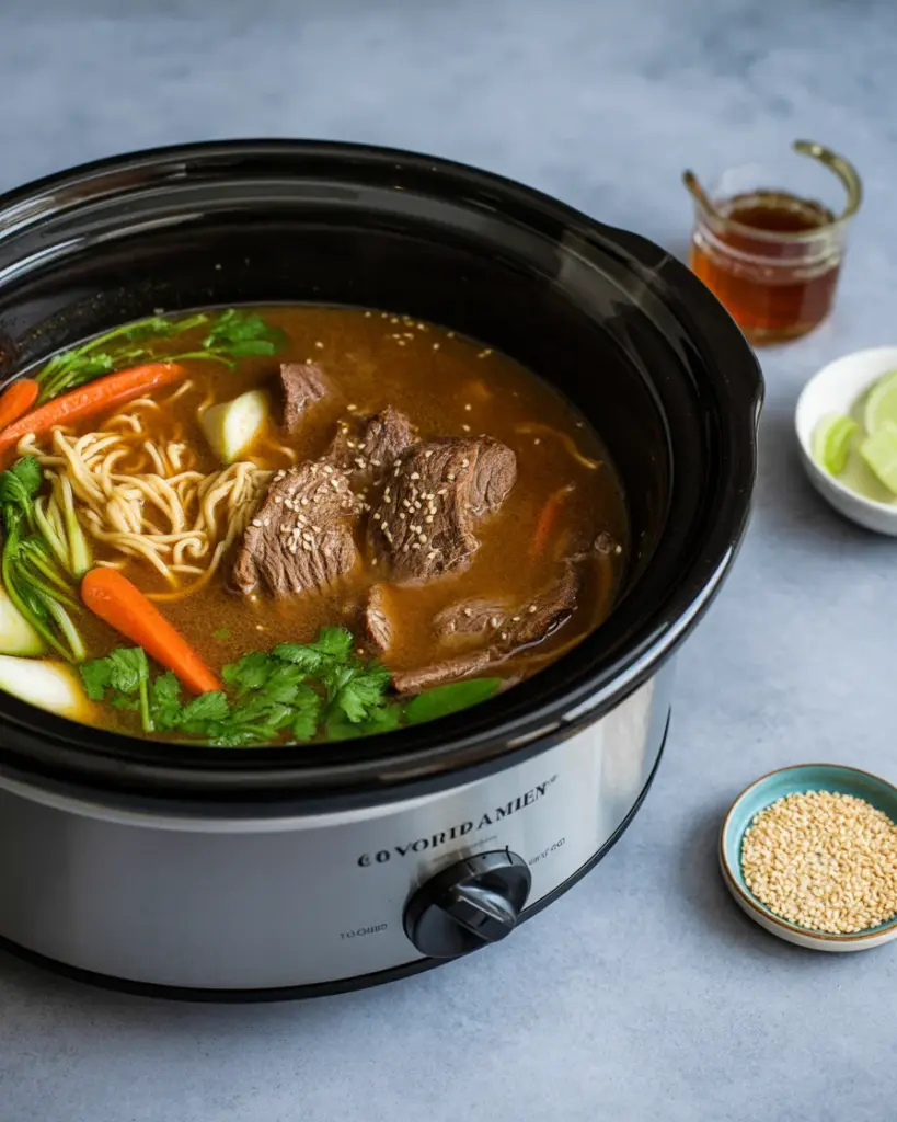 Slow Cooker Beef Ramen
