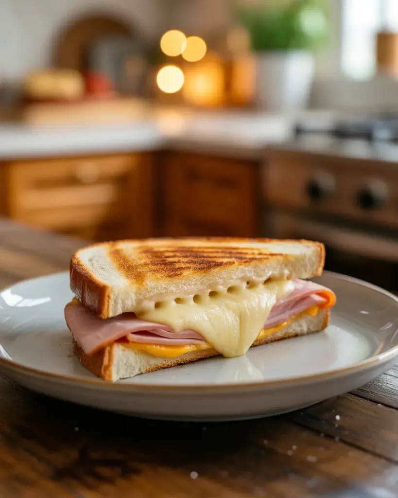 air fryer grilled ham and cheese