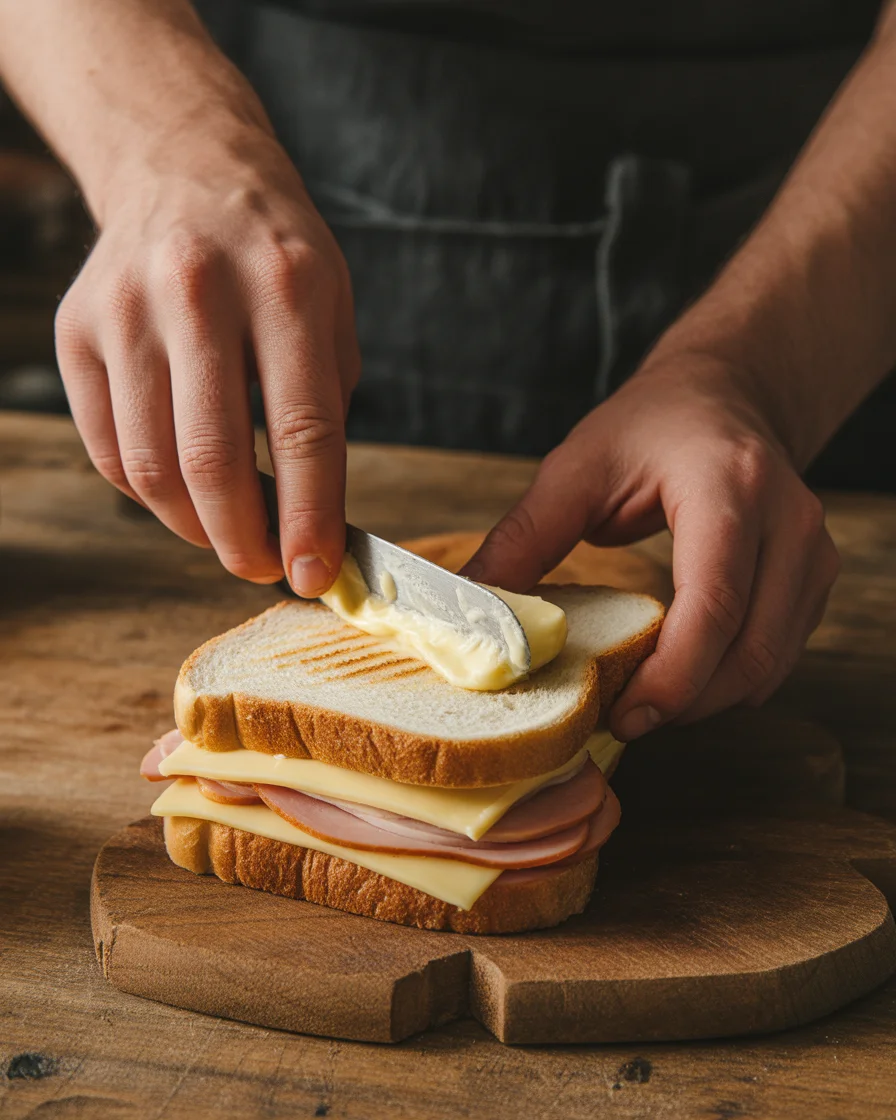 air fryer grilled ham and cheese