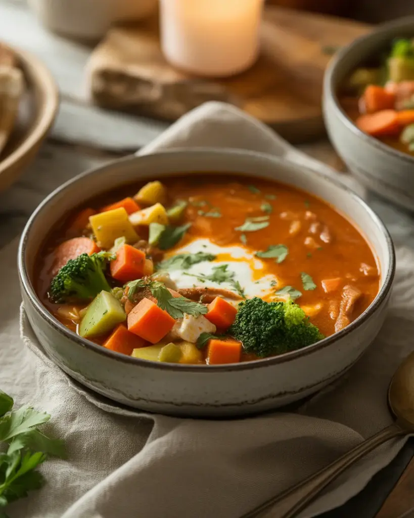 keto-friendly cottage cheese taco soup