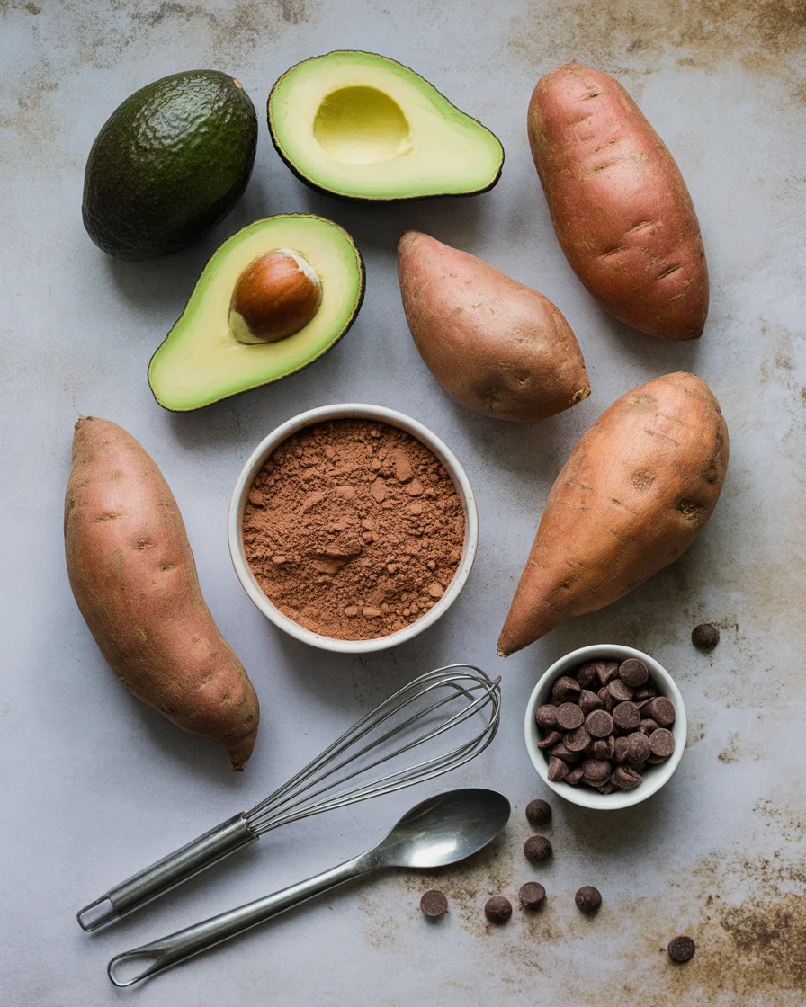Delicious Avocado Coconut & Sweet Potato Brownies