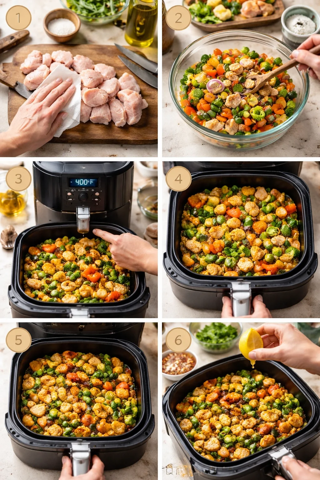 Air Fryer Chicken Recipe with Vegetable