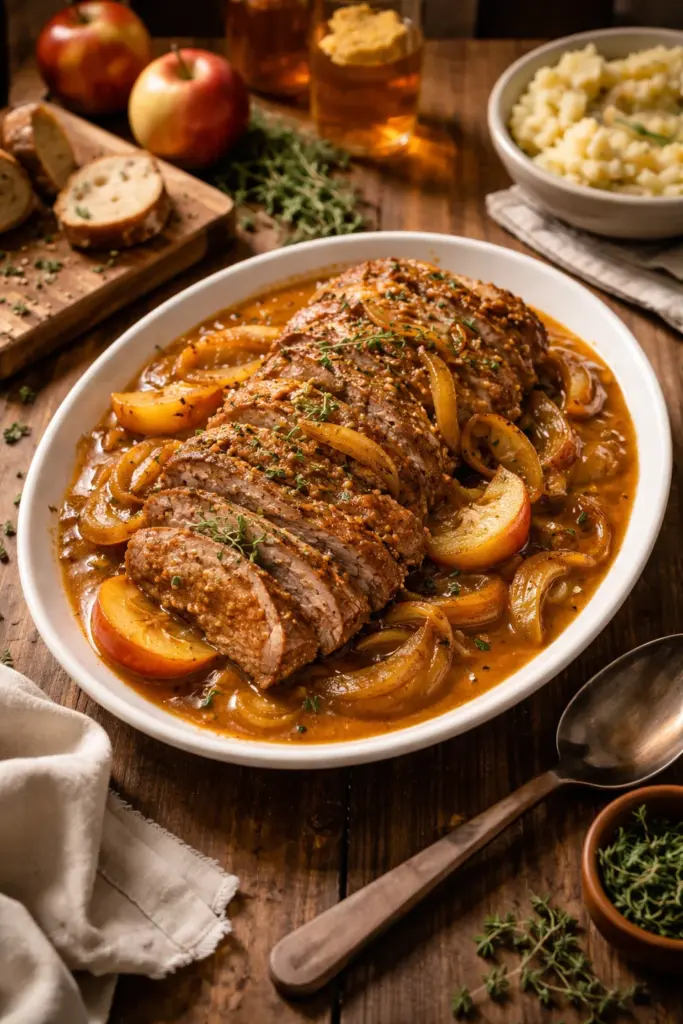 Apple Cider Braised Pork Shoulder