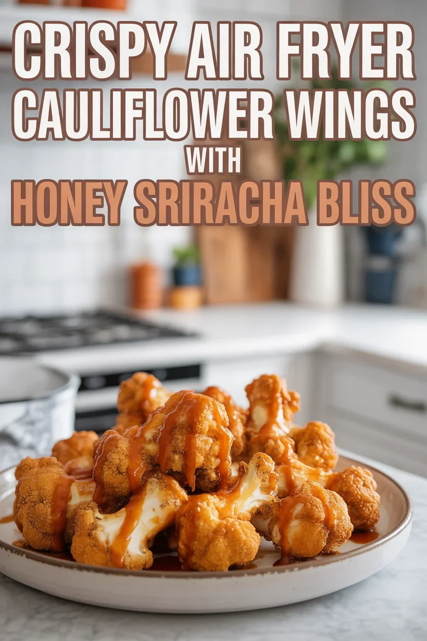 Crispy Air Fryer Cauliflower Wings with Honey Sriracha Bliss
