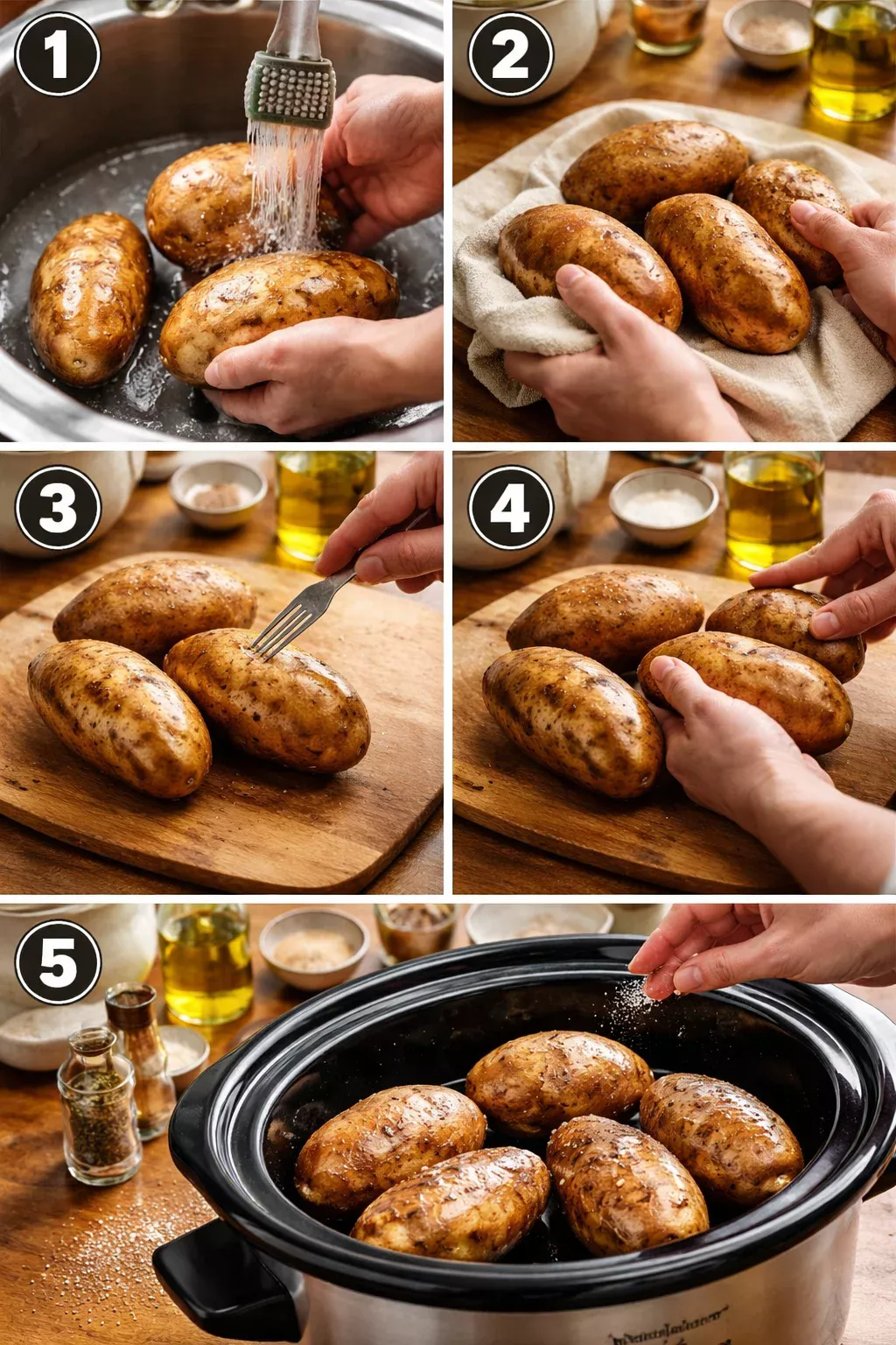 Crock Pot Baked Potatoes