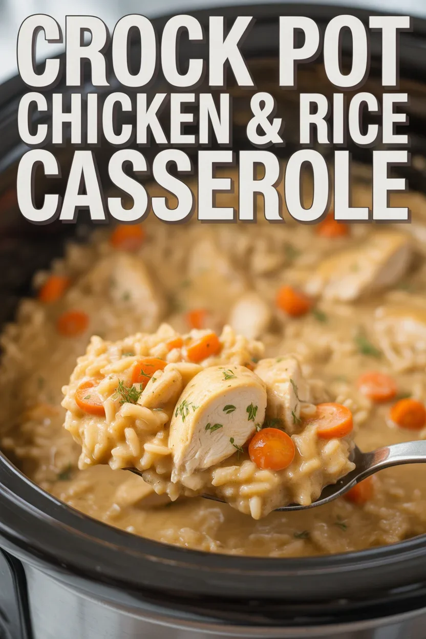 CROCK POT CHICKEN & RICE CASSEROLE