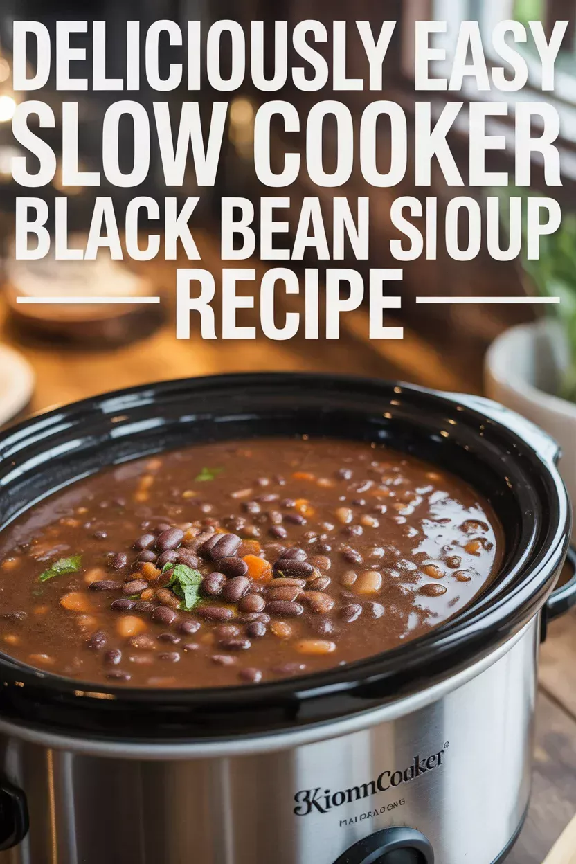 Deliciously Easy Slow Cooker Black Bean Soup Recipe