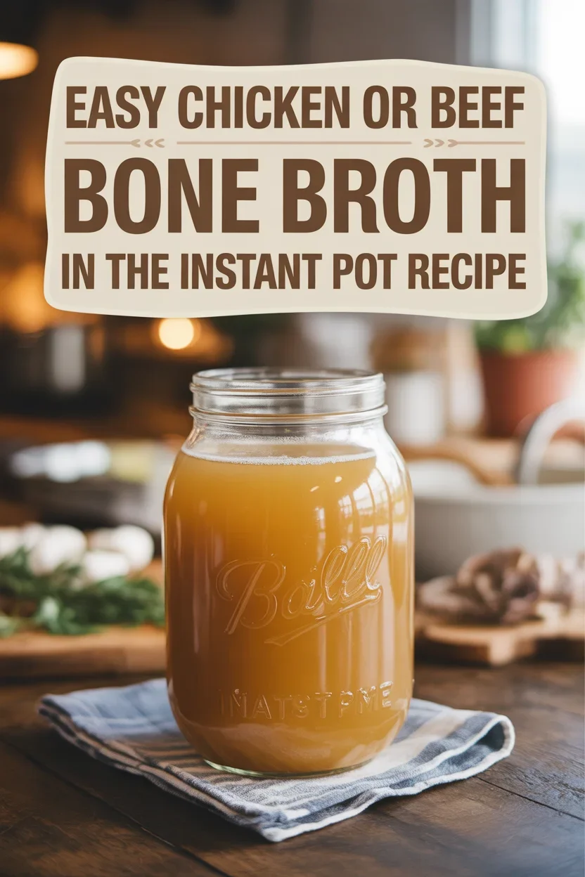Chicken or Beef Bone Broth in the Instant Pot