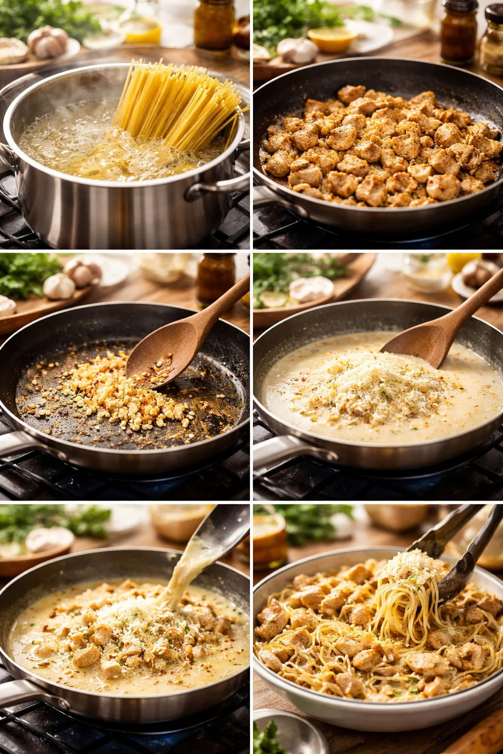 Easy Garlic Parmesan Chicken Pasta Recipe