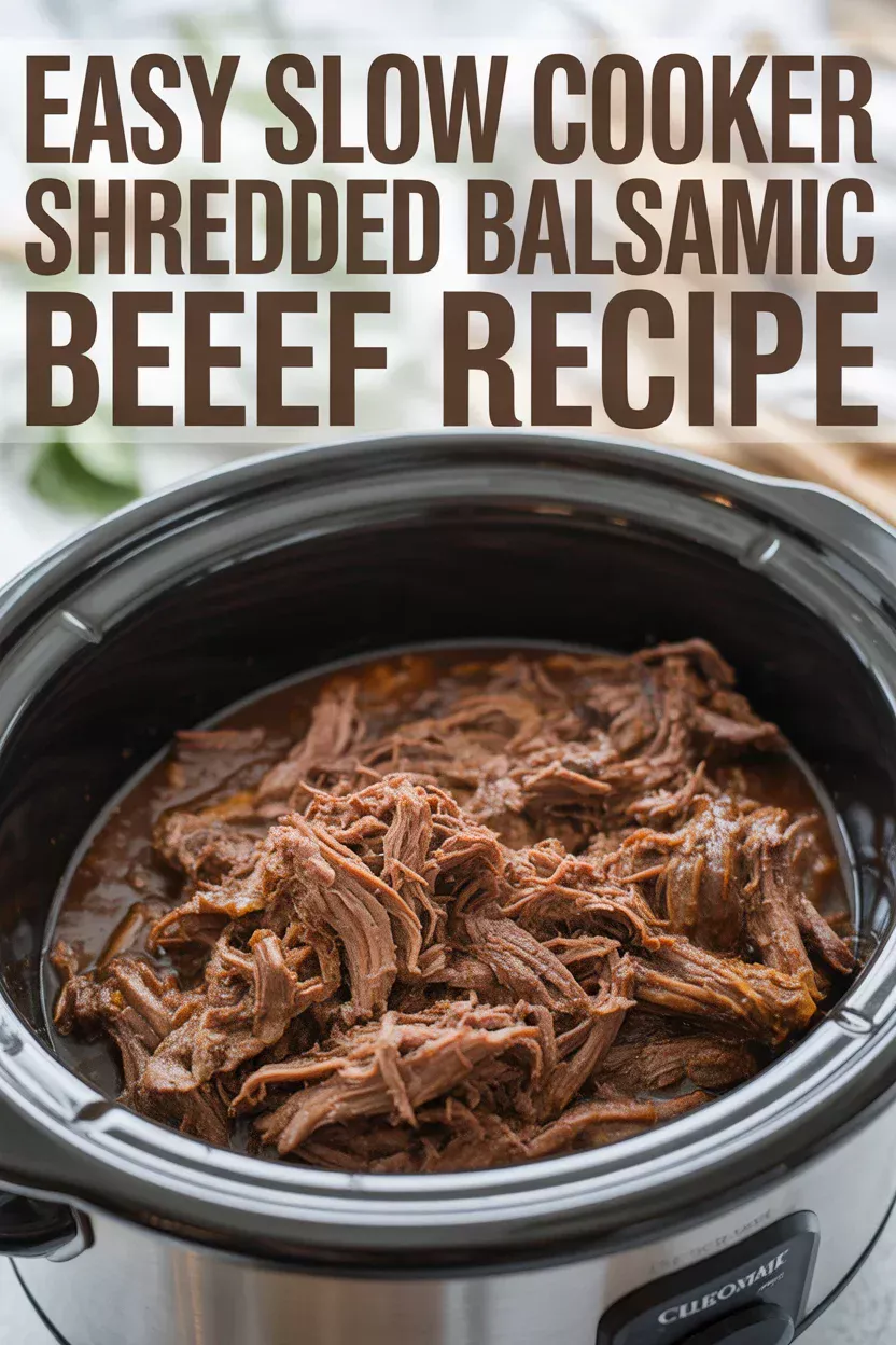 Slow Cooker Shredded Balsamic Beef