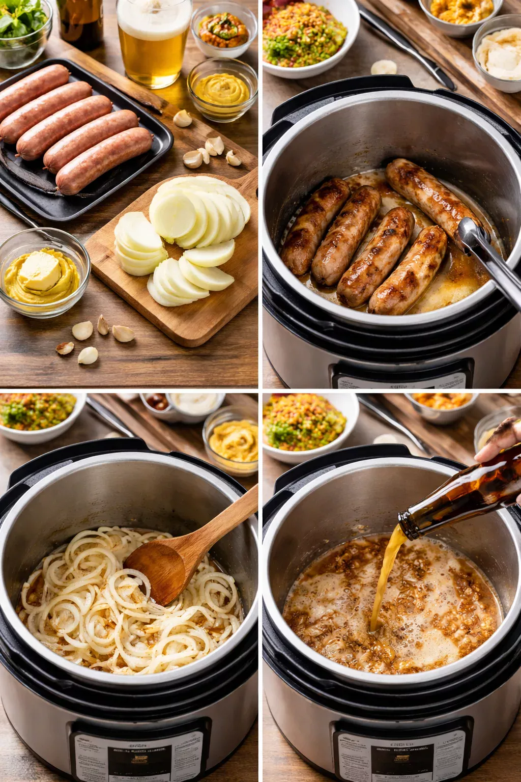 Instant Pot Brats With Beer