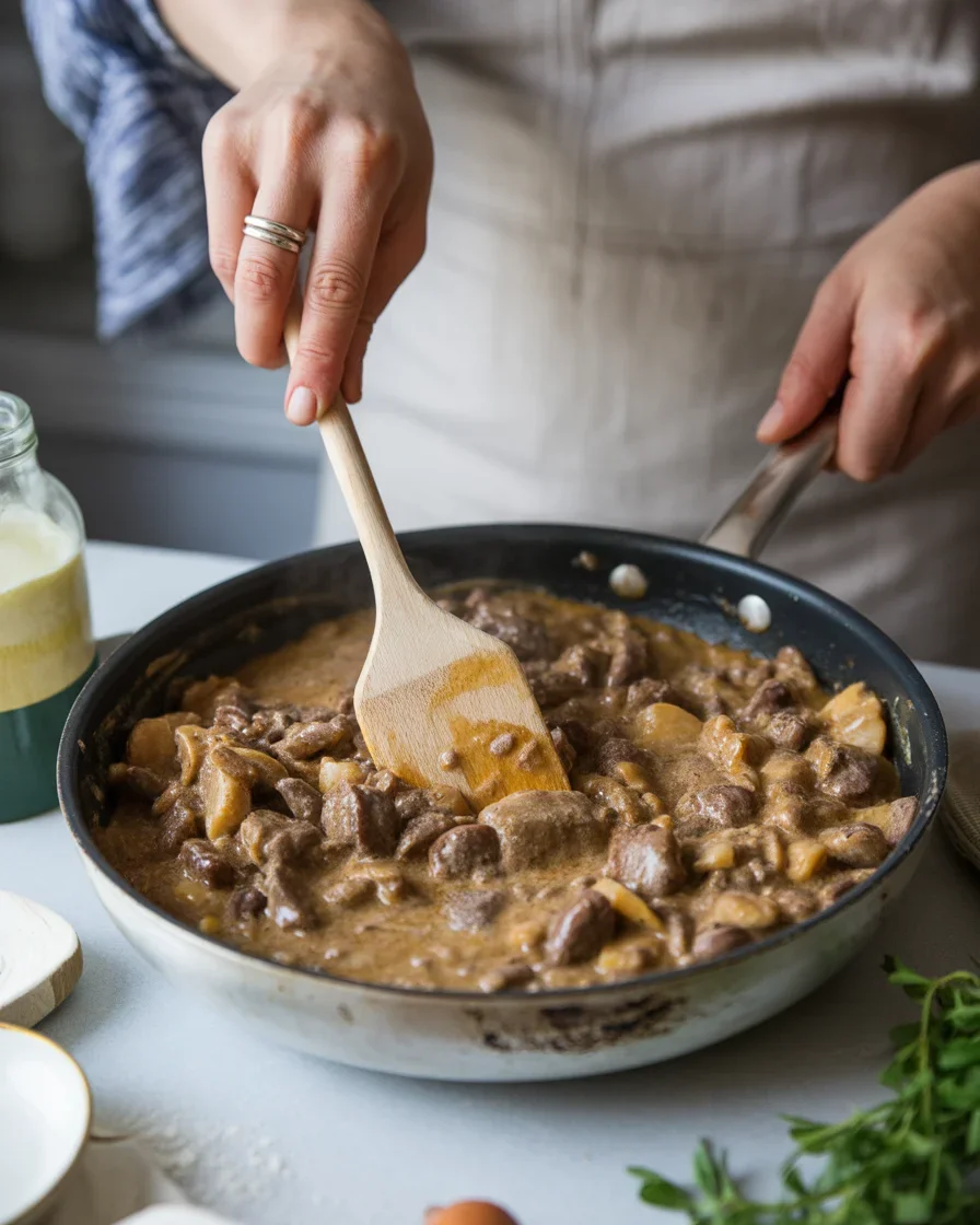 Keto Beef Stroganoff Casserole