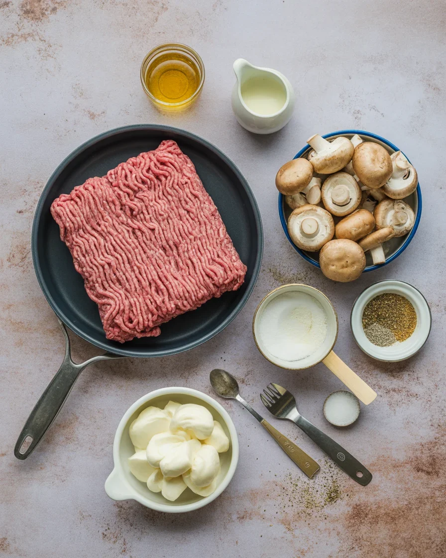Keto Beef Stroganoff Casserole
