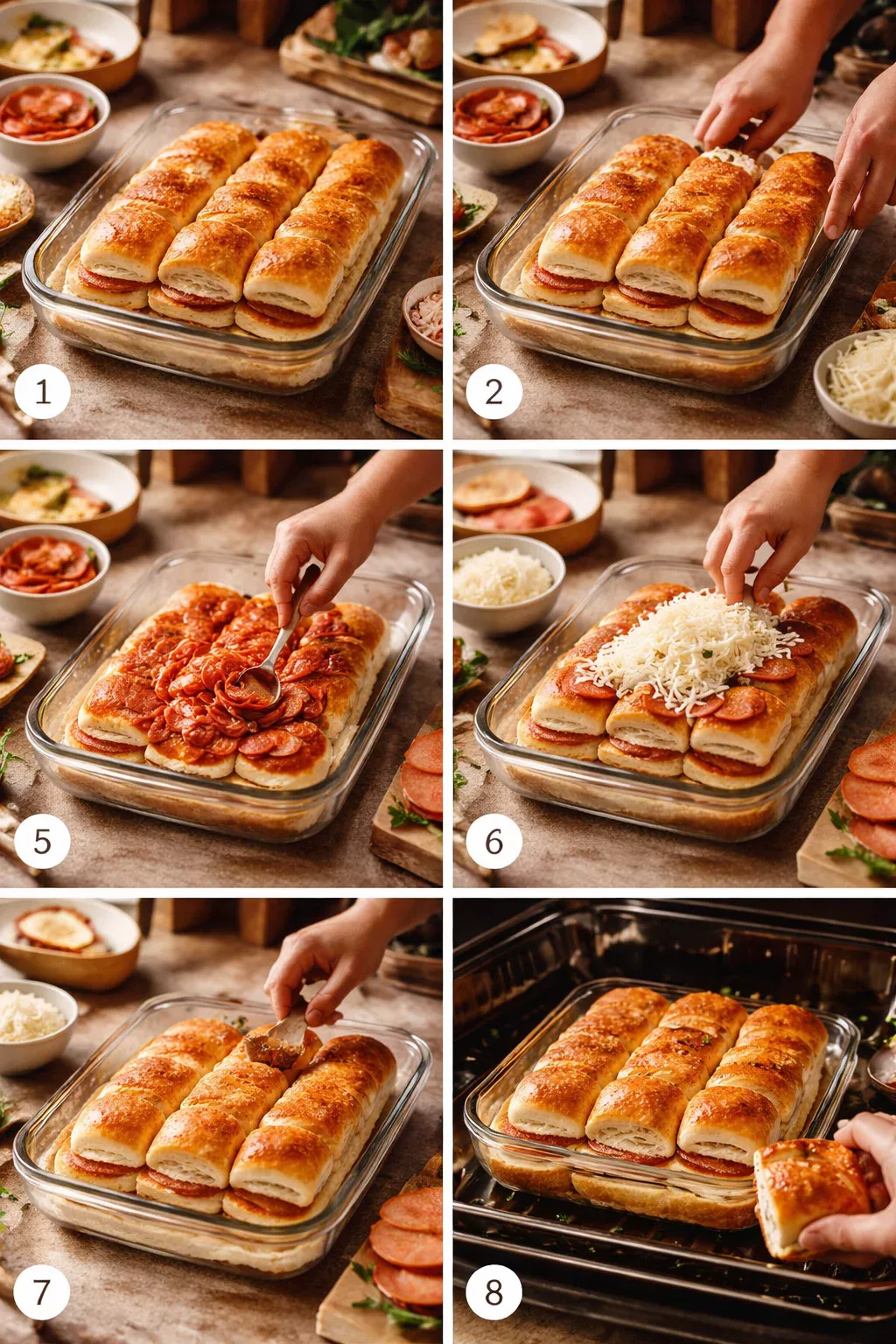 PEPPERONI PIZZA HAWAIIAN ROLLS