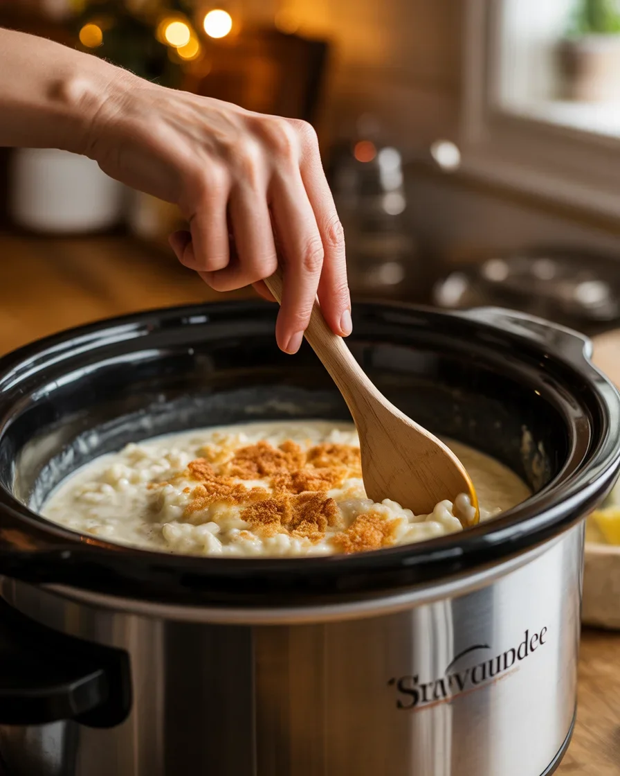 SLOW COOKER 5-INGREDIENT RICE PUDDING