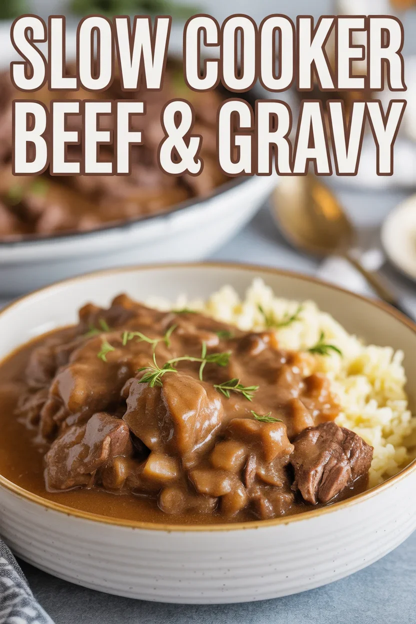 Slow Cooker Beef & Gravy