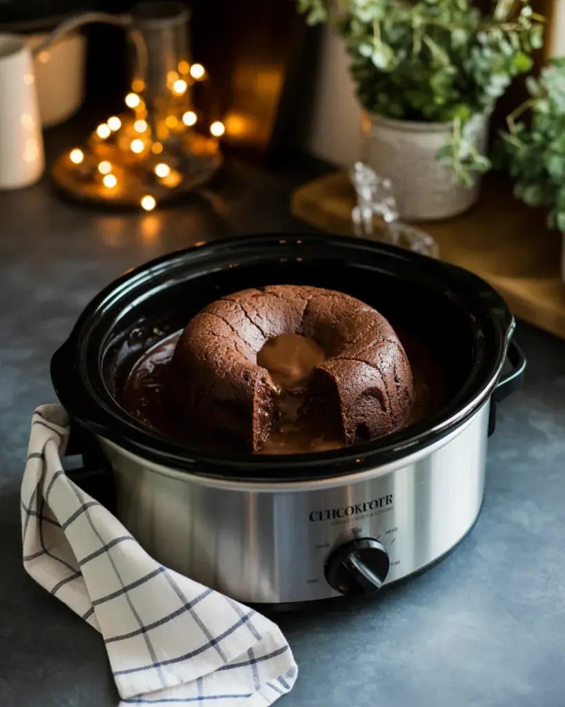 Slow Cooker Chocolate Lava Cake