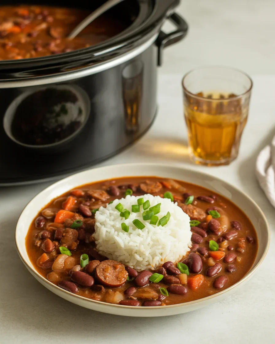 Slow Cooker Red Beans and Rice With Sausage