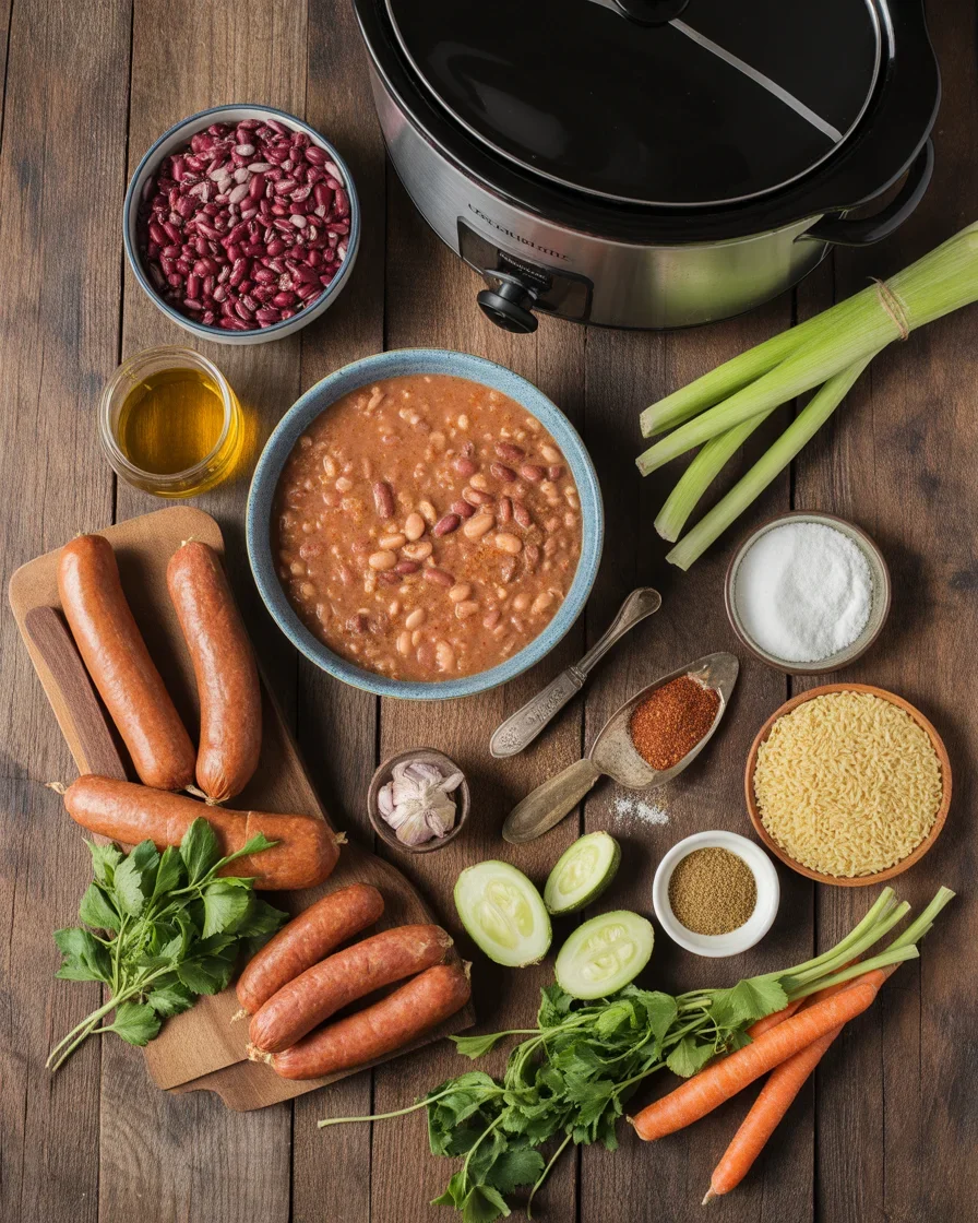 Slow Cooker Red Beans and Rice With Sausage