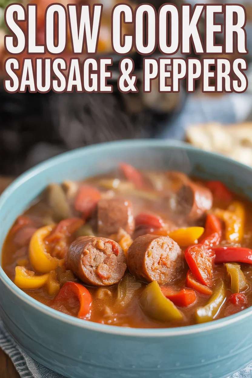 Slow Cooker Sausage & Peppers
