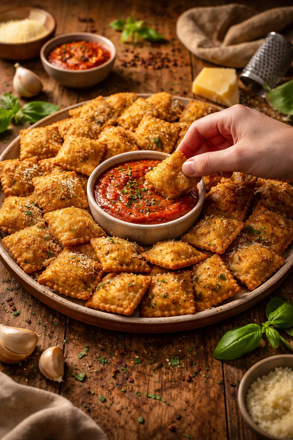 Toasted Ravioli in Air Fryer or Oven